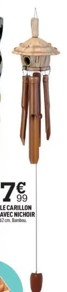 LE CARILLON AVEC NICHOIR 62 cm. Bambou.