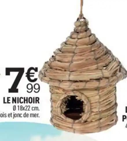 LE NICHOIR Bois et jonc de mer.