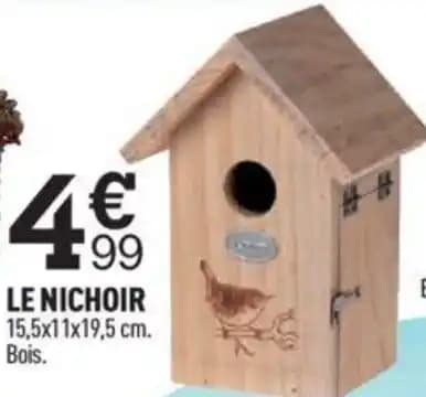 LE NICHOIR 15,5x11x19,5 cm. Bois.