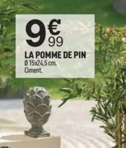 LA POMME DE PIN 015x24,5 cm. Ciment.