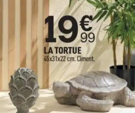 LA TORTUE 45x31x22 cm. Ciment.
