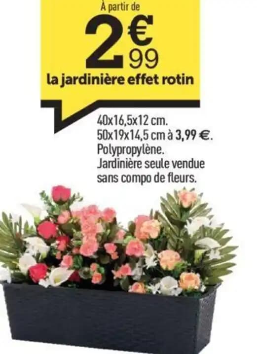 la jardinière effet rotin