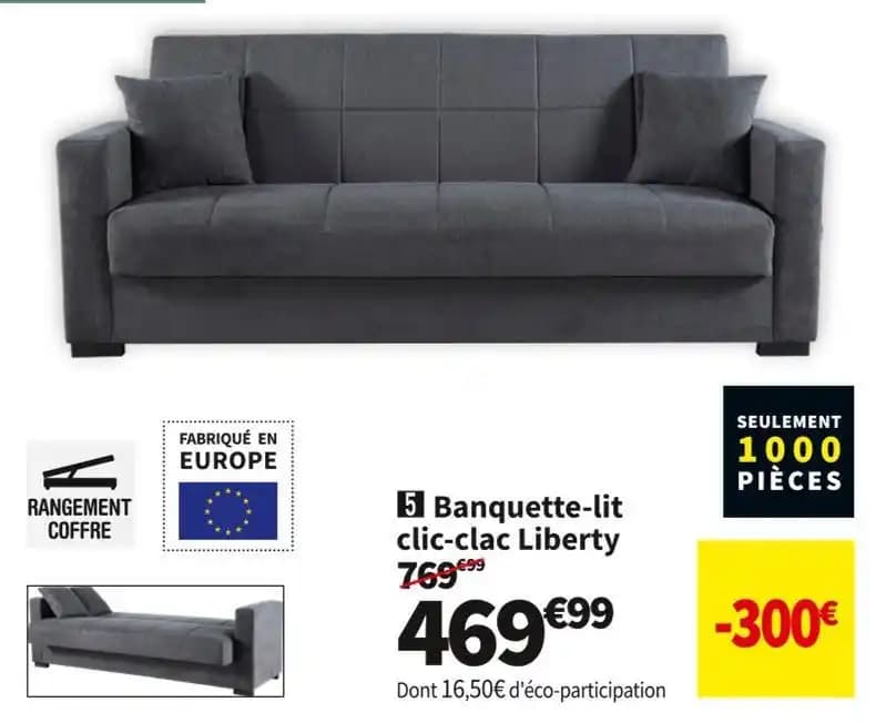 BANQUETTE-LIT CLIC CLAC LIBERTY