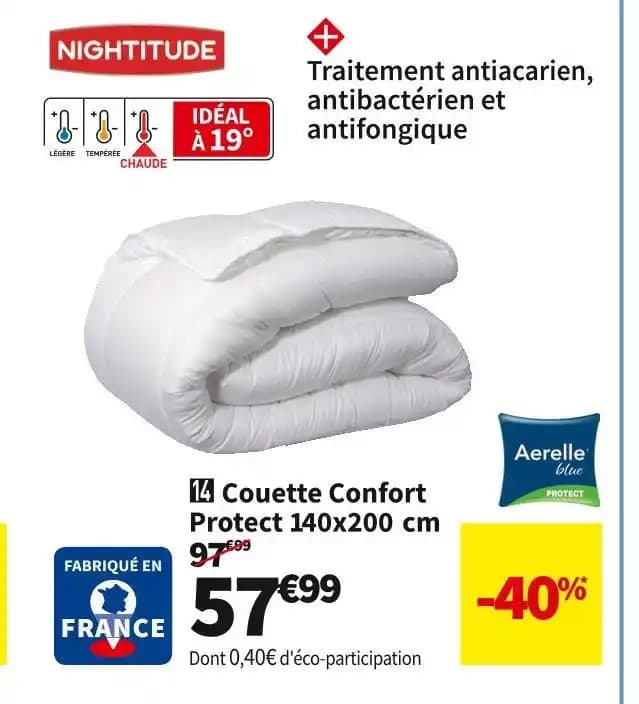 NIGHTITUDE COUETTE CONFORT PROTECT 140X200 CM