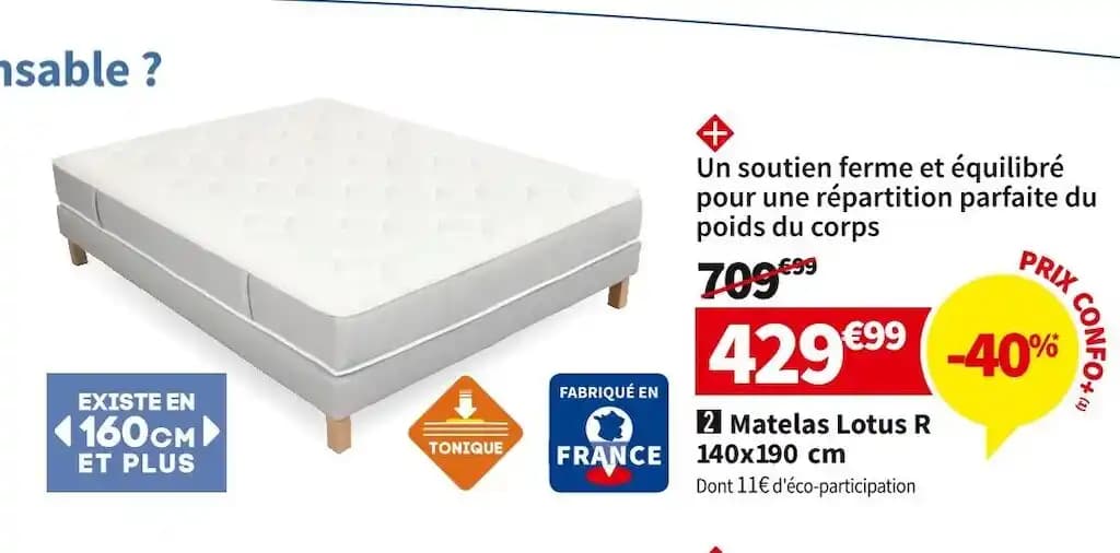 SIMMONS MATELAS RESSORTS ENSACHÉS LOTUS-R