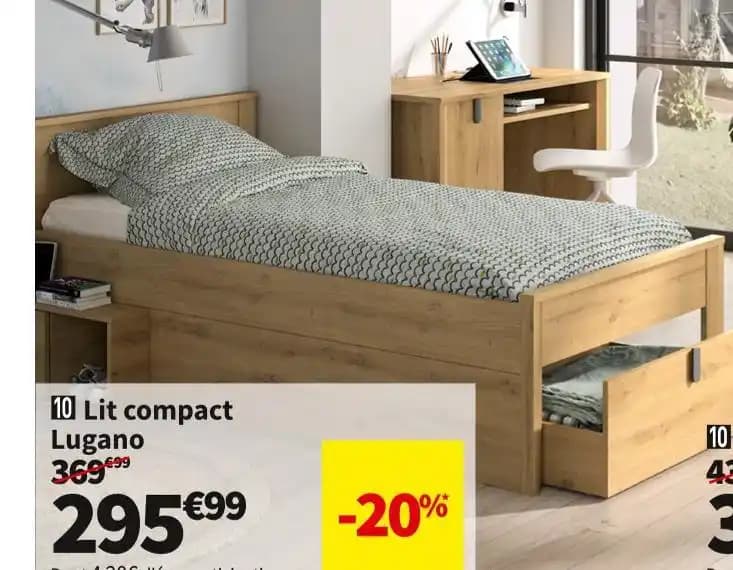 Lit avec rangement 90x190/200 cm