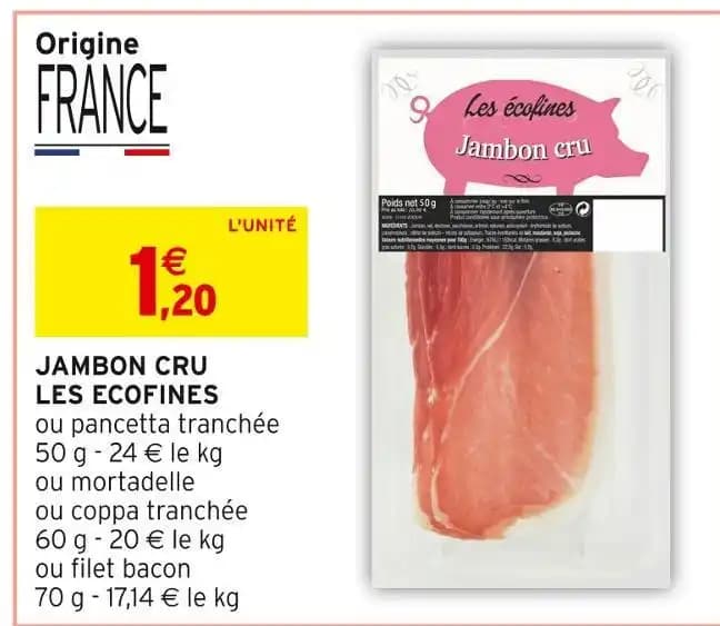 LES ECOFINES JAMBON CRU