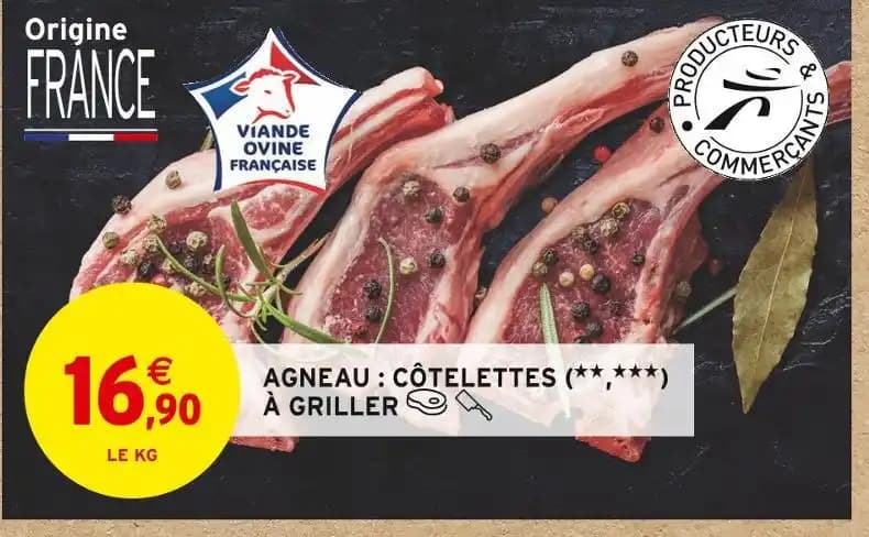 AGNEAU : CÔTELETTES À GRILLER