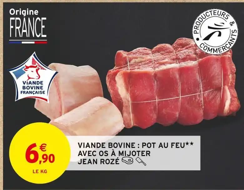JEAN ROZÉ VIANDE BOVINE : POT AU FEU AVEC OS À MIJOTER
