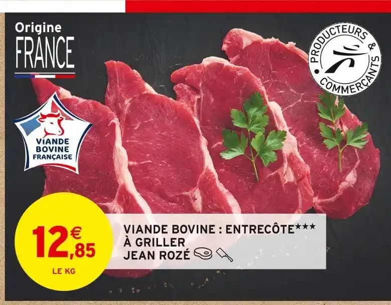 JEAN ROZÉ VIANDE BOVINE : ENTRECÔTE À GRILLER