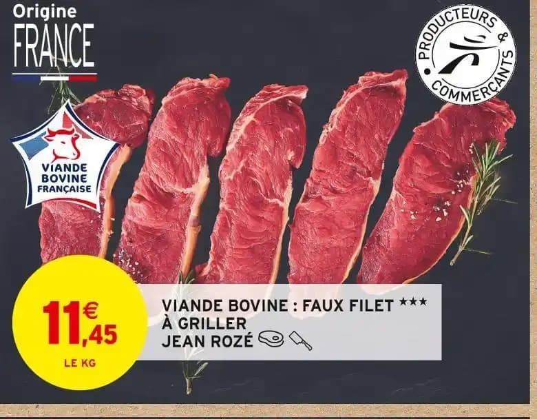 JEAN ROZÉ VIANDE BOVINE : FAUX FILET À GRILLER
