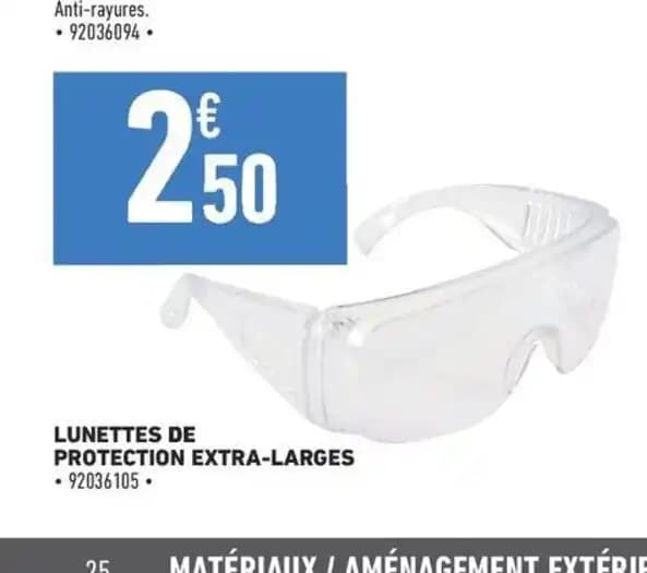 LUNETTES DE PROTECTION EXTRA-LARGES