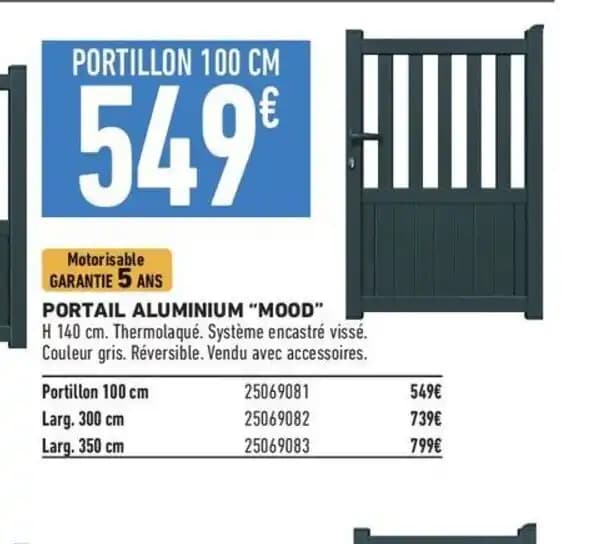 PORTAIL ALUMINIUM "MOOD"