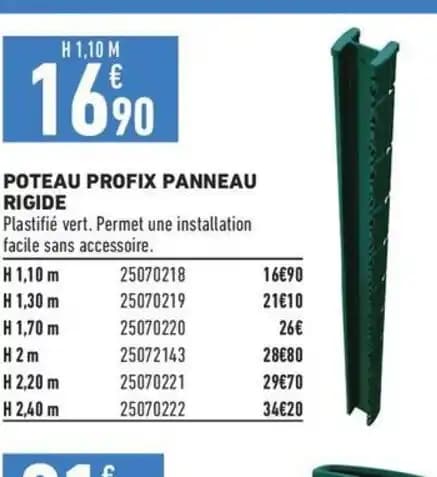 POTEAU PROFIX PANNEAU