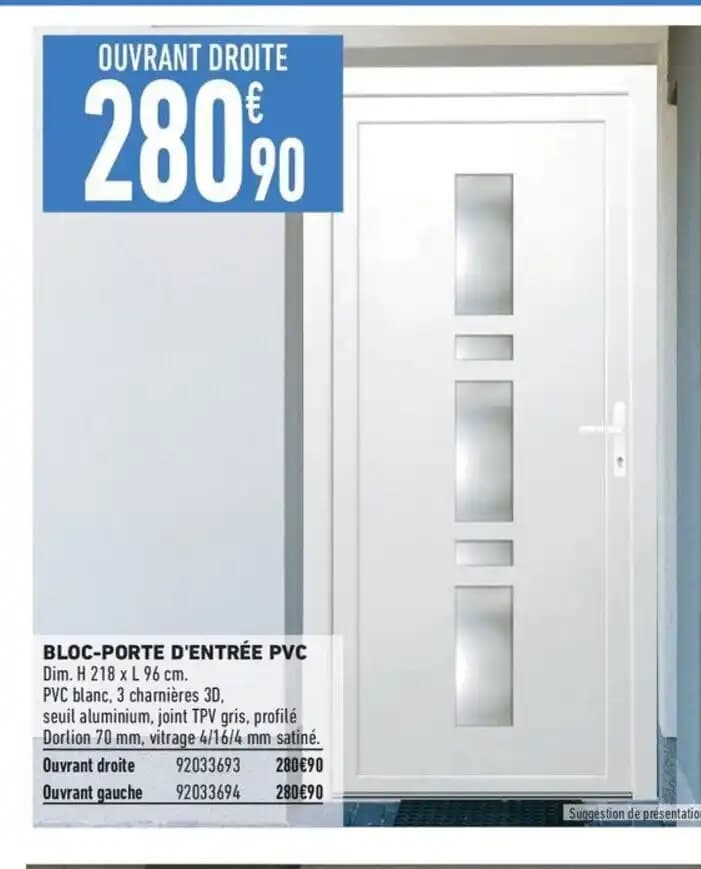 BLOC-PORTE D'ENTRÉE PVC