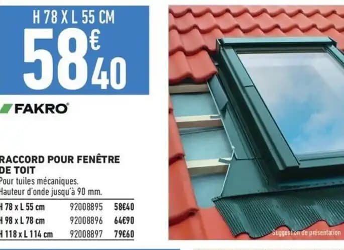 RACCORD POUR FENÊTRE DE TOIT