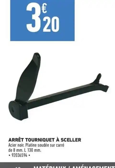 ARRÊT TOURNIQUET À SCELLER