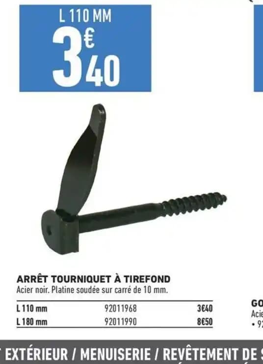 ARRÊT TOURNIQUET À TIREFOND