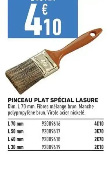 PINCEAU PLAT SPÉCIAL LASURE