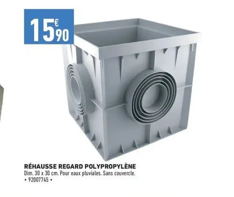 RÉHAUSSE REGARD POLYPROPYLÈNE