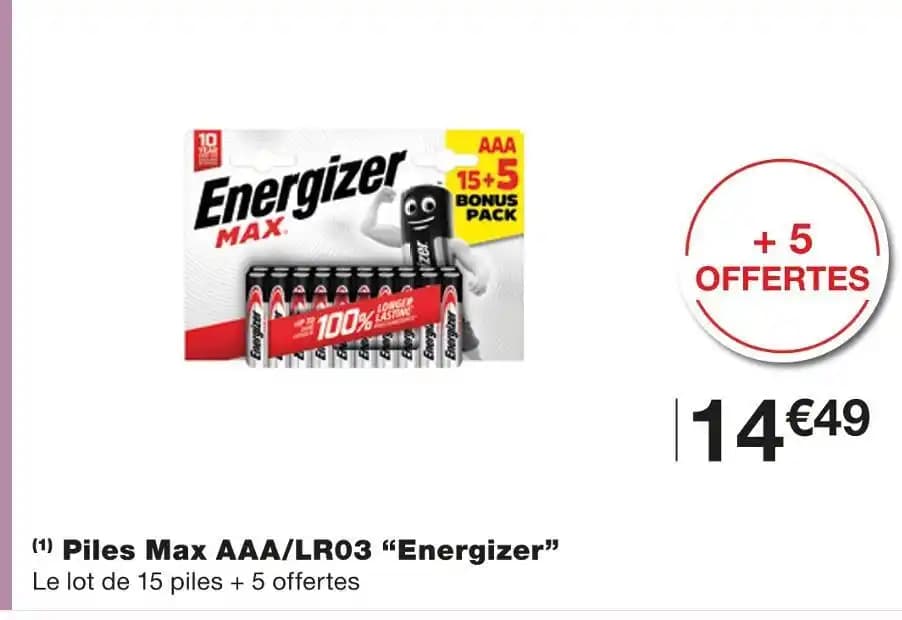 Energizer Piles Max AAA/LR03