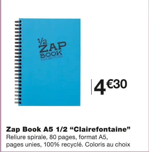 Clairefontaine Zap Book A5 1/2