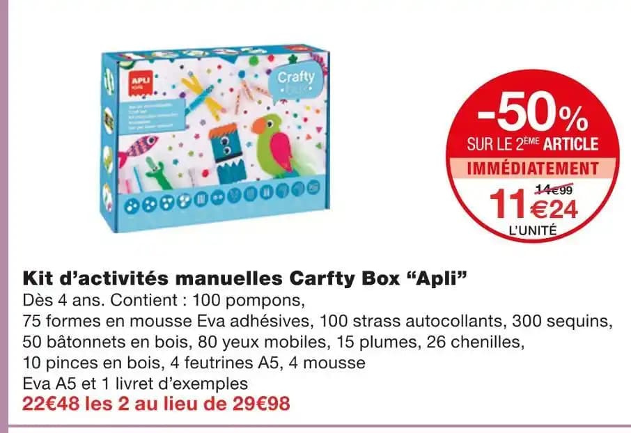 Apli Kit d’activités manuelles Carfty Box