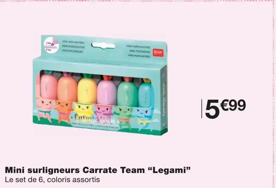 Legami Mini surligneurs Carrate Team