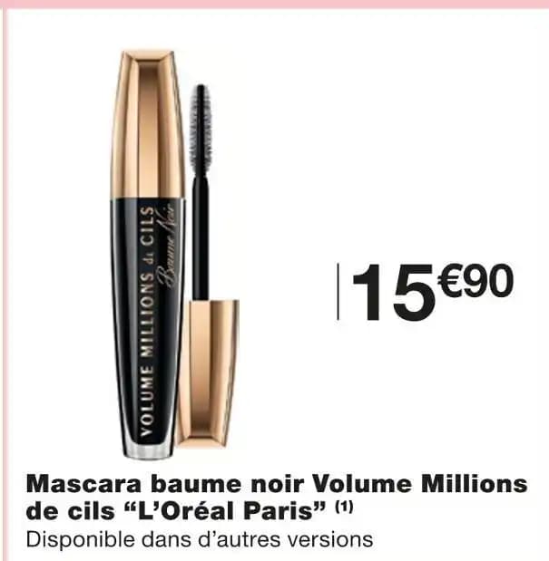 L’Oréal Paris Mascara baume noir Volume Millions de cils