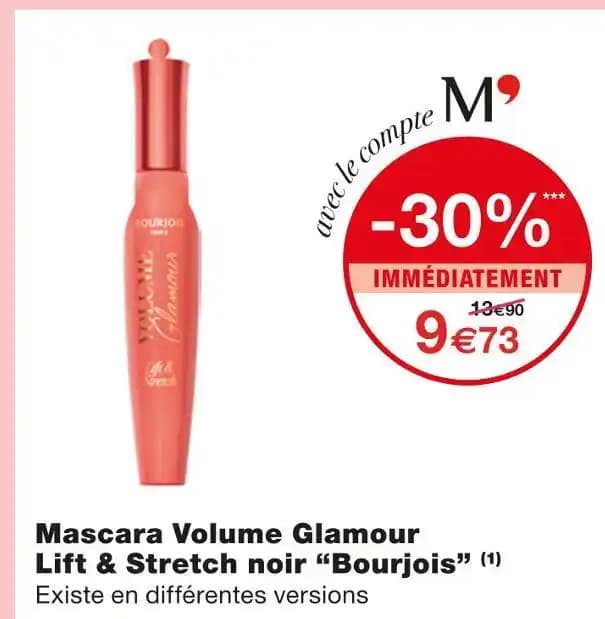 Bourjois Mascara Volume Glamour Lift & Stretch noir
