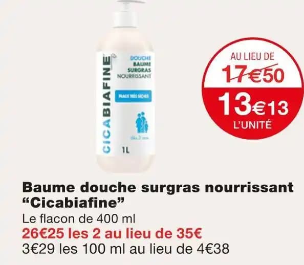 Cicabiafine Baume douche surgras nourrissant