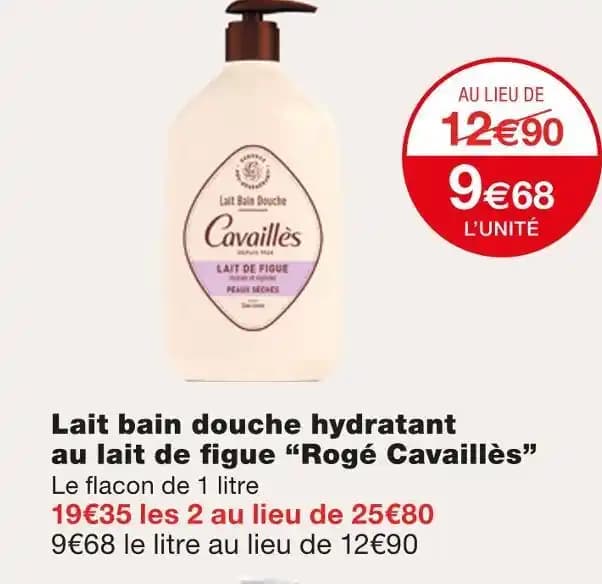 Rogé Cavaillès Lait bain douche hydratant au lait de figue
