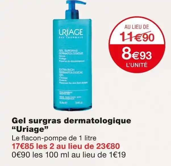 Uriage Gel surgras dermatologique
