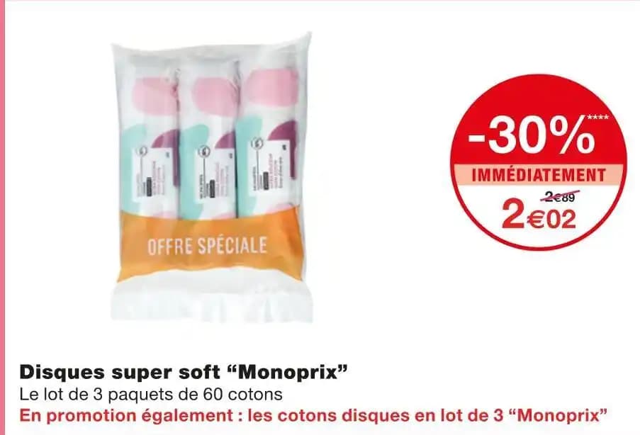Monoprix Disques super soft