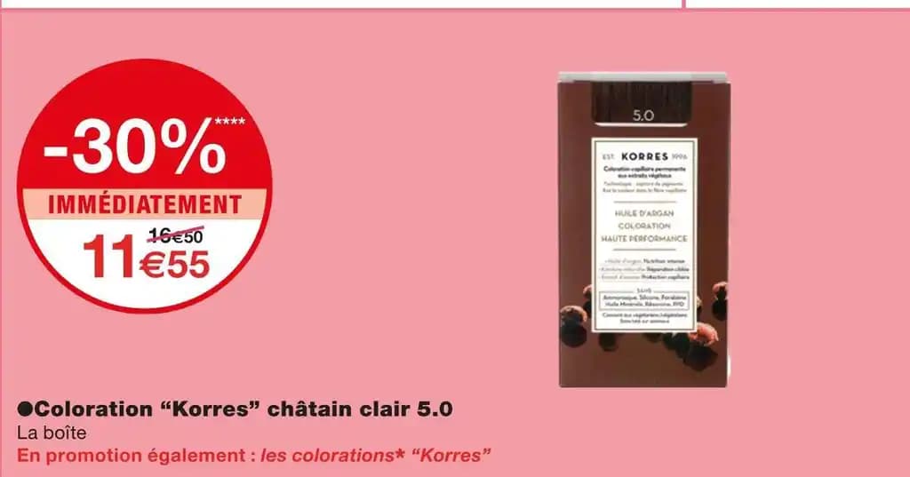 Korres Coloration châtain clair 5.0