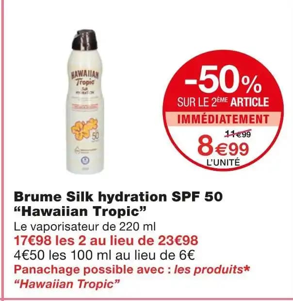 Hawaiian Tropic Brume Silk hydration SPF 50
