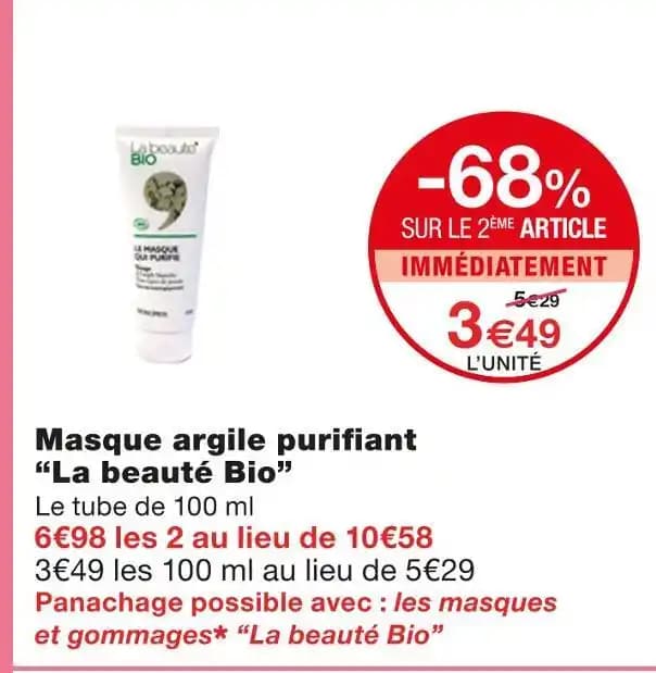 La beauté Bio Masque argile purifiant