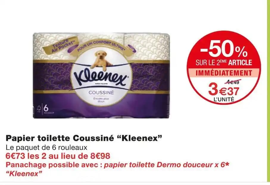 Kleenex Papier toilette Coussiné