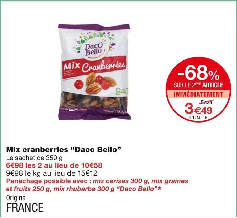 Daco Bello Mix cranberries