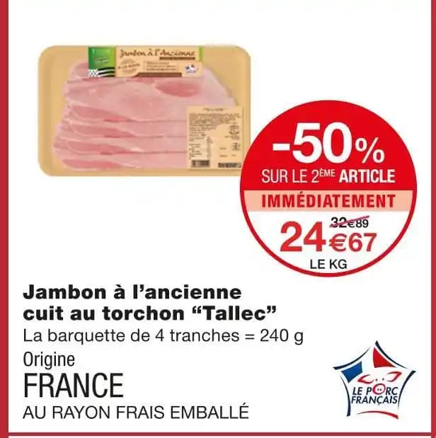 Tallec Jambon à l’ancienne cuit au torchon