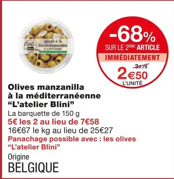 L’atelier Blini Olives manzanilla à la méditerranéenne