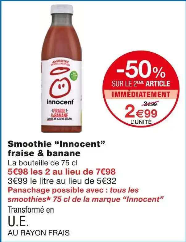 Innocent Smoothie fraise & banane
