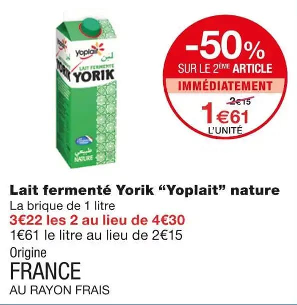 Yoplait Lait fermenté Yorik nature