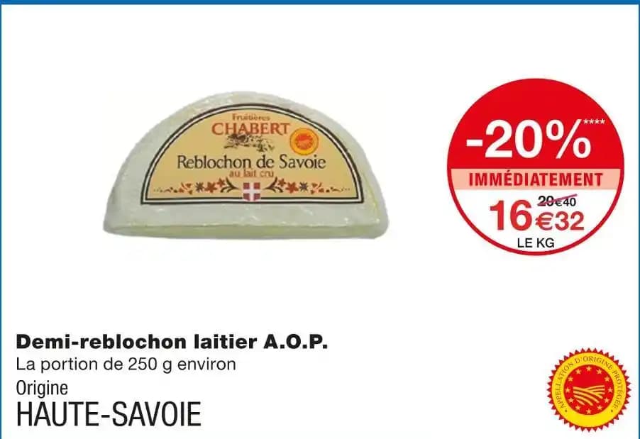 CHABERT Demi-reblochon laitier A.O.P