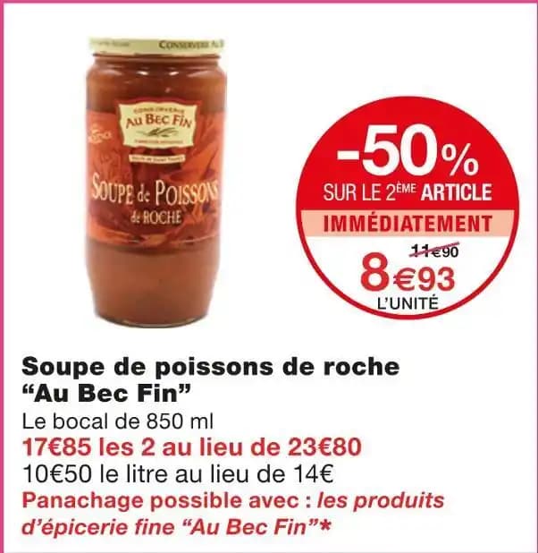 Au Bec Fin Soupe de poissons de roche