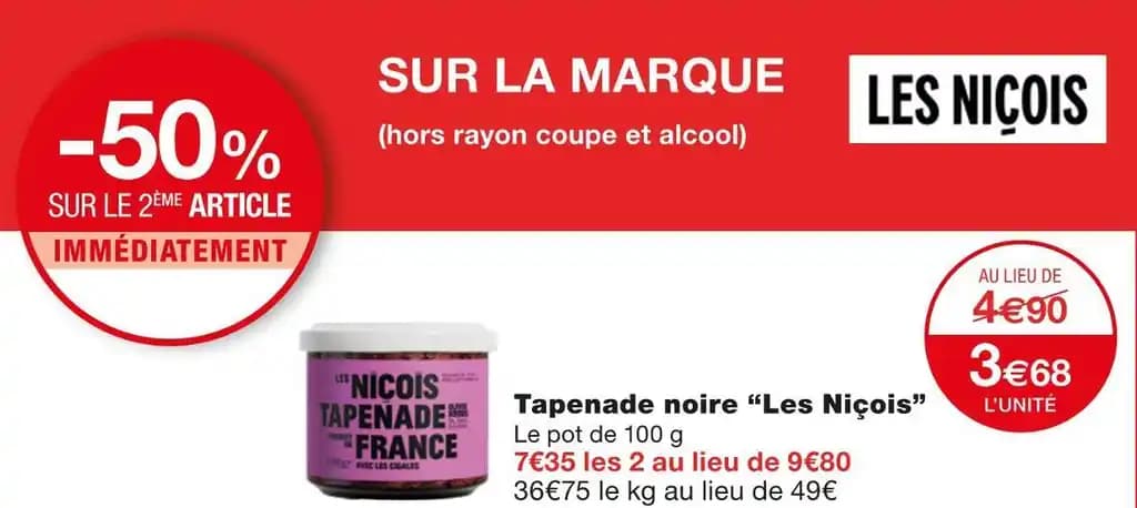 Les Niçois Tapenade noire