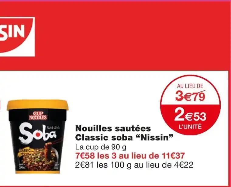 Nissin Nouilles sautées Classic soba