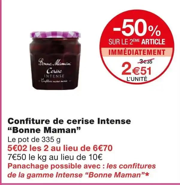 Bonne Maman Confiture de cerise Intense