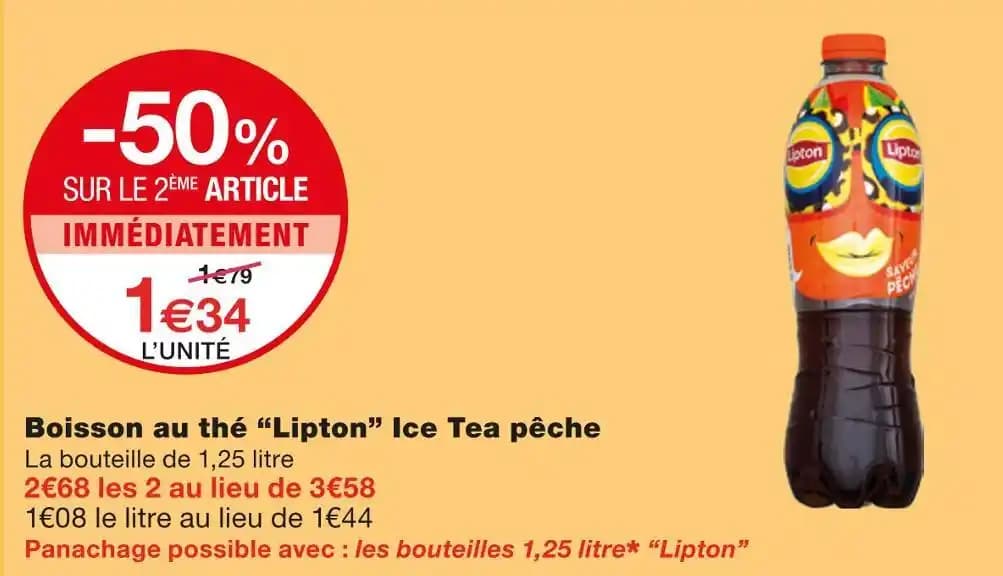 Lipton Boisson au thé Ice Tea pêche