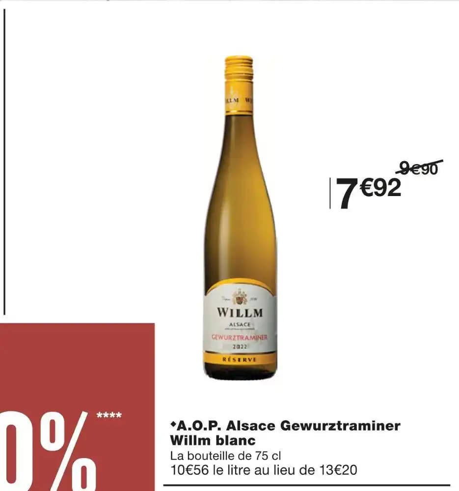 Willm A.O.P. Alsace Gewurztraminer blanc